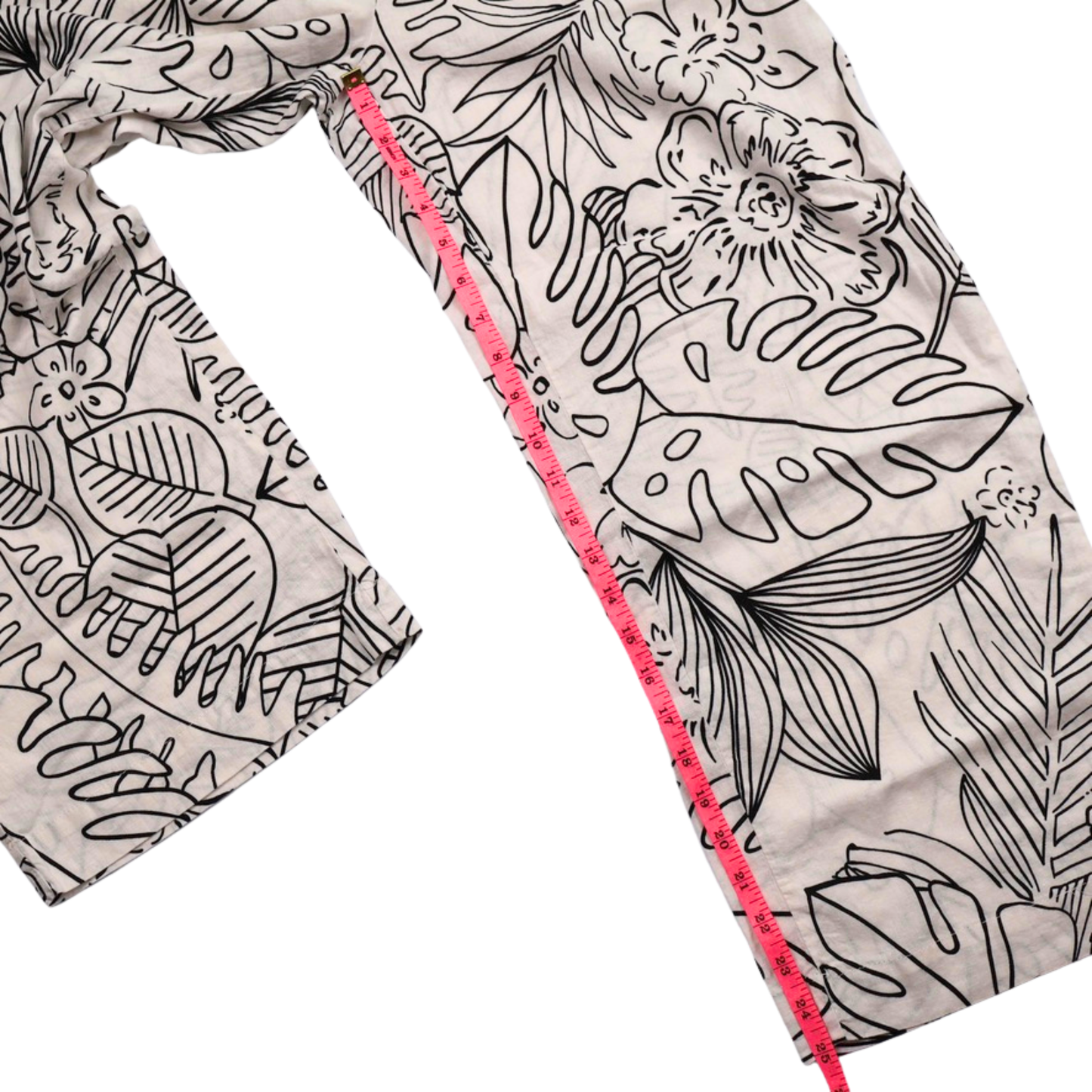Christian Siriano Tropical Print Wide Leg Pants Size Medium