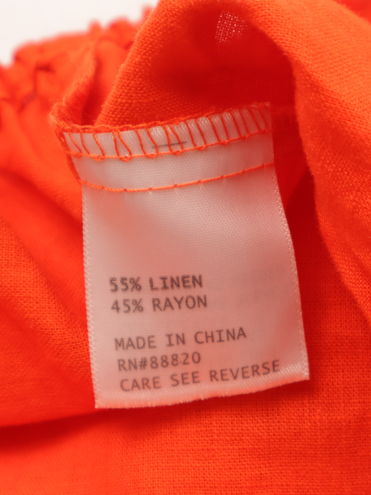 Rachel Roy Tangerine Embroidered Crop Blouse | Button Front | Size Large