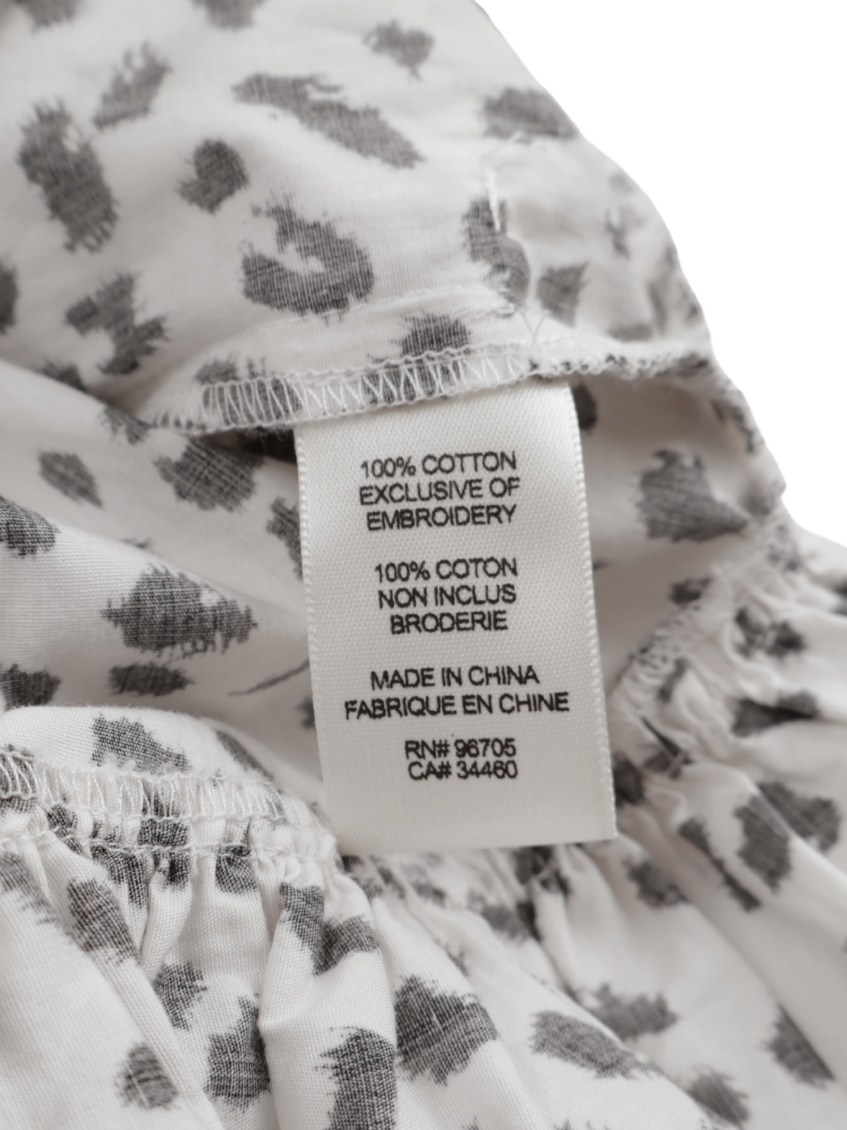 La Vie Printed Ruffle Hem Mini Dress Black White XS