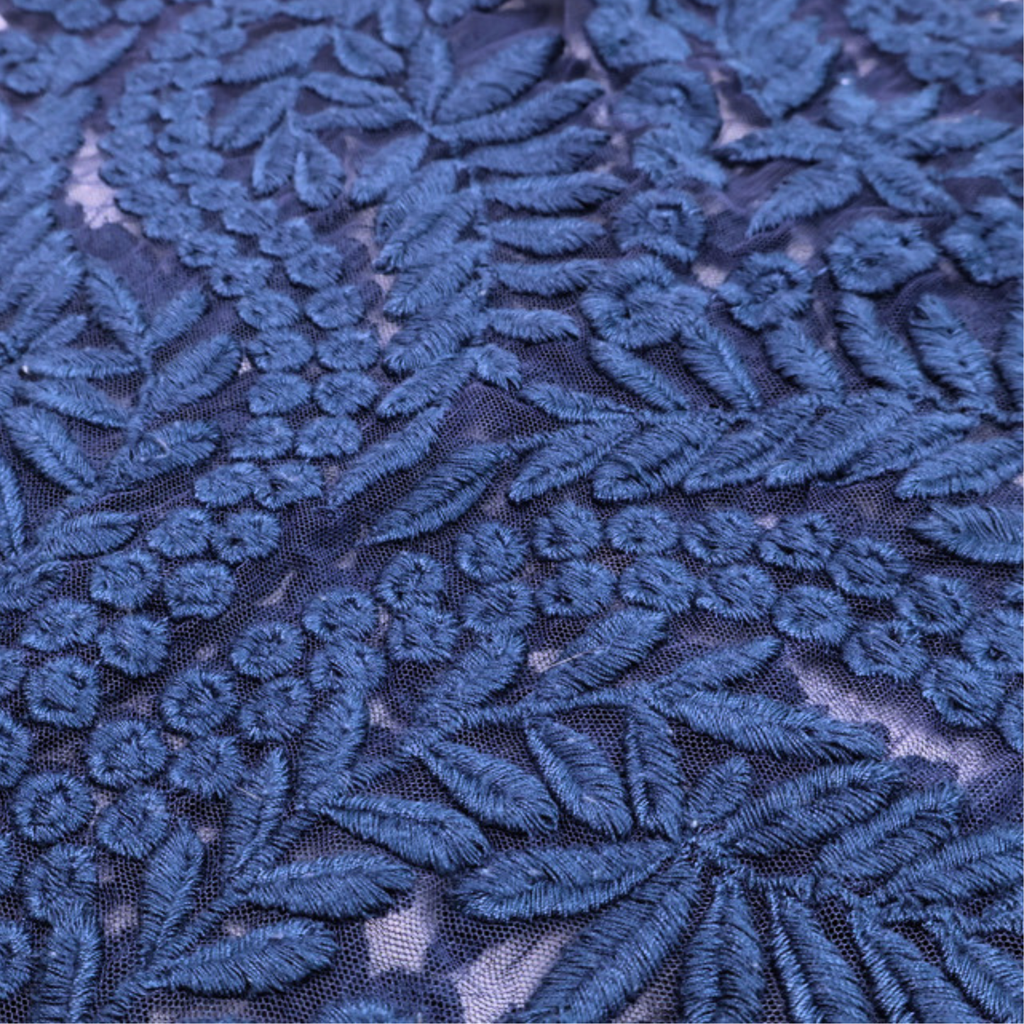 Baraschi Embroidered Lace Blouse – Royal Blue Statement Top | Size XS