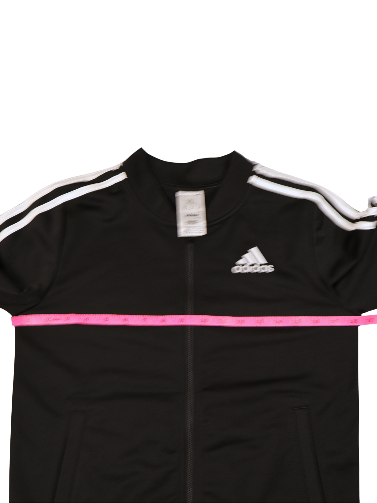 Adidas Black 3 Stripe Track Jacket XL Full Zip Athletic Athleisure