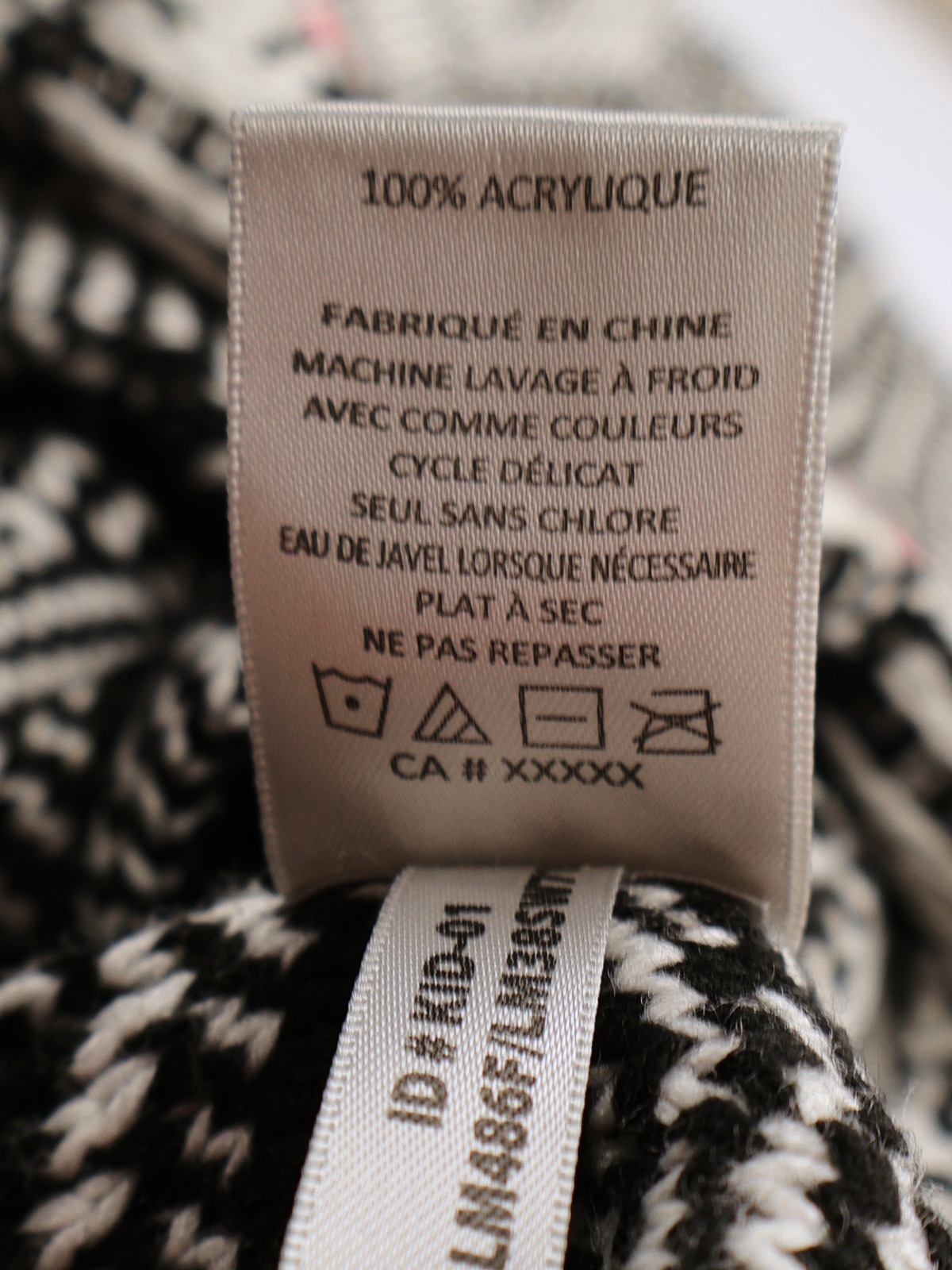 Larry Levine Black & White Open Knit Dolman Cardigan Sweater Size Large Boho Textured