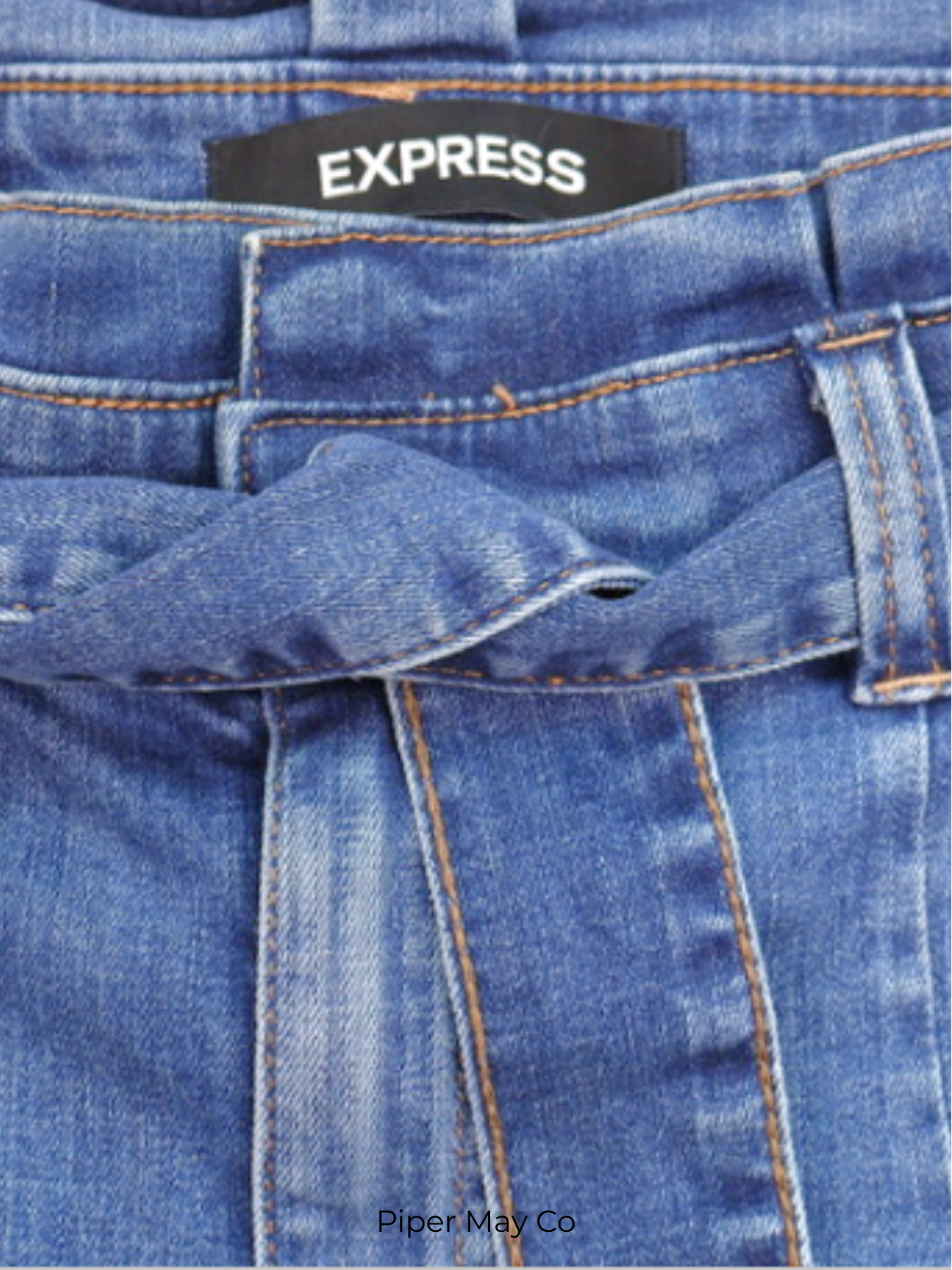 Express Super High Rise Denim Paperbag Shorts – Effortless Chic Staple (Size 6)