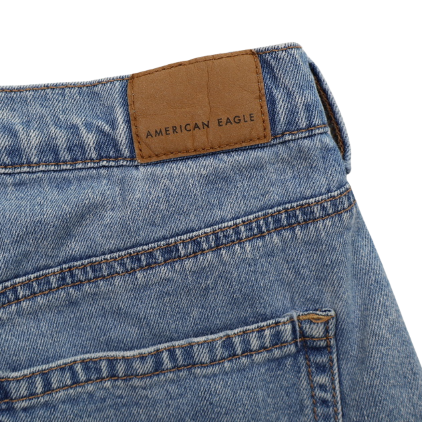 American Eagle High-Rise Denim Shorts – Size 6 – Light Wash Cuffed Casual Fit