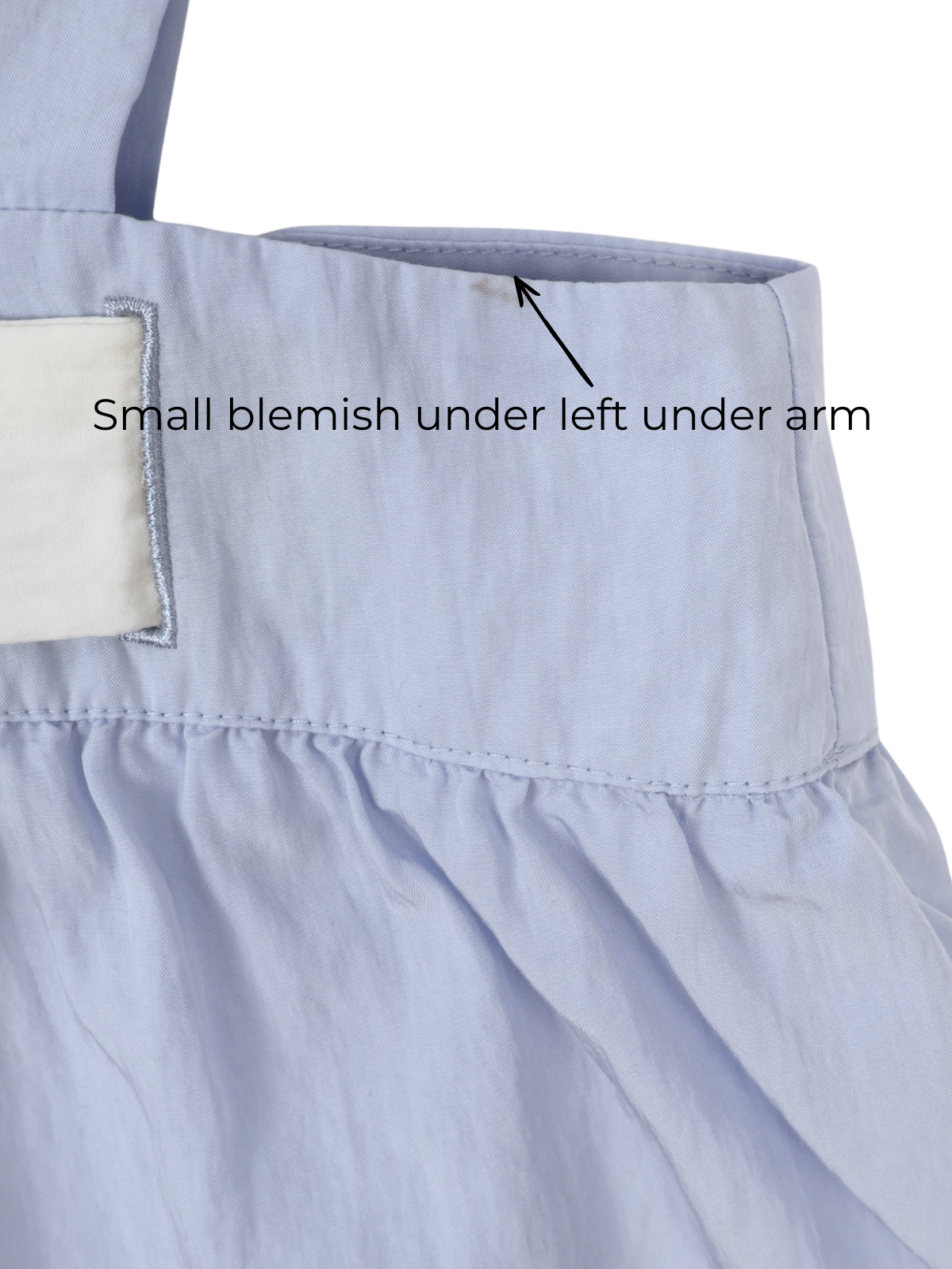 Simple Retro Skye Square Neck Bow Top – Feminine Blue Blouse (Size M)