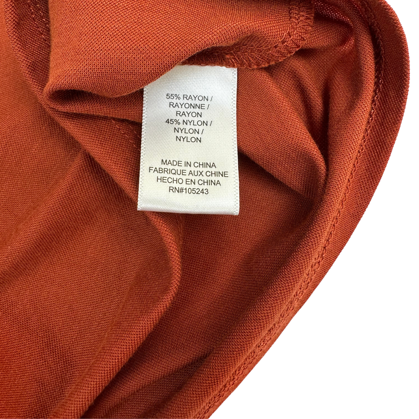 Bobeau Rust V-Neck Blouse – Size Small