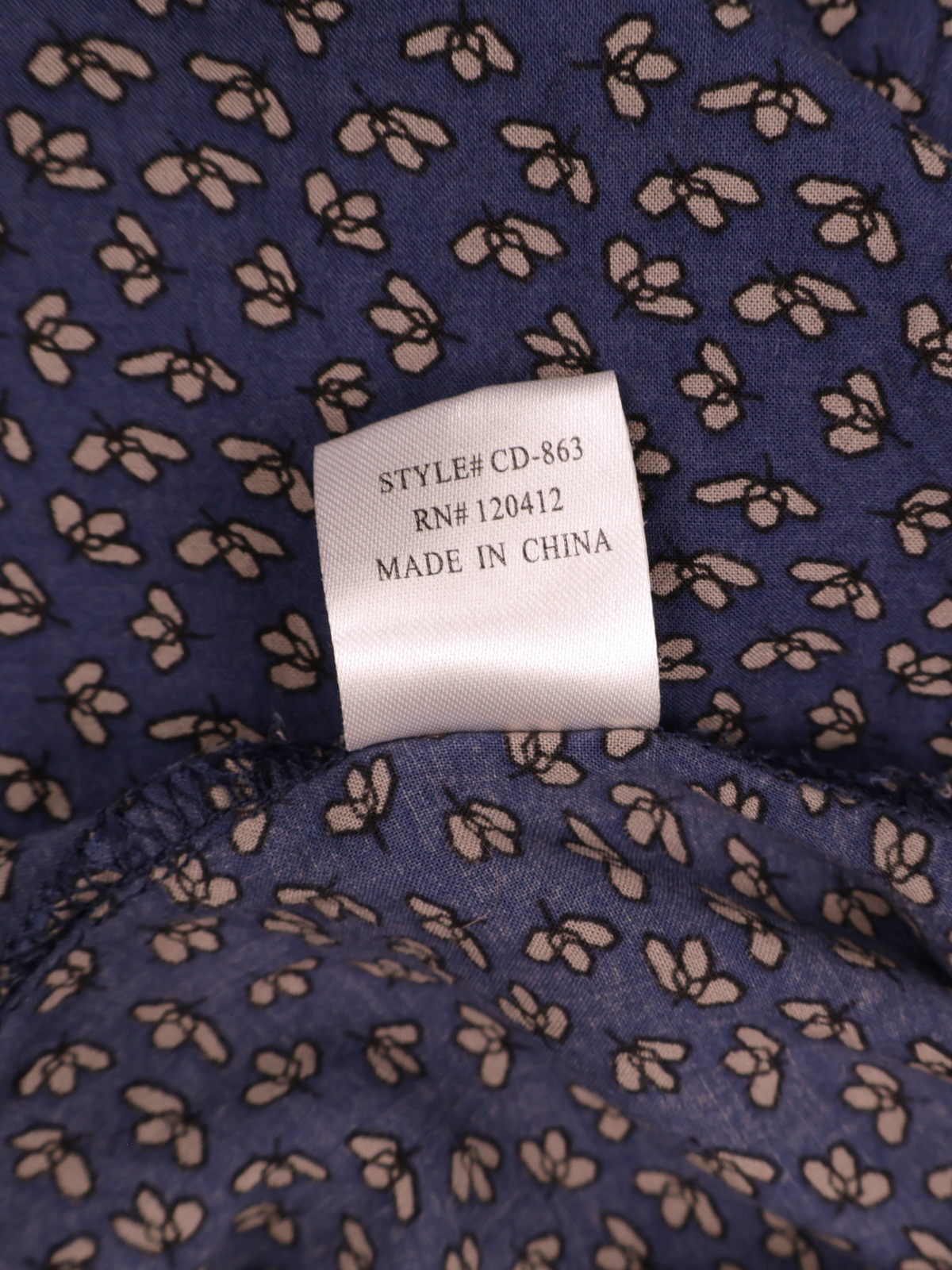 Cotton Candy Blue Bee Print Dress | Ruffle Shoulder Mini Dress | Size Medium