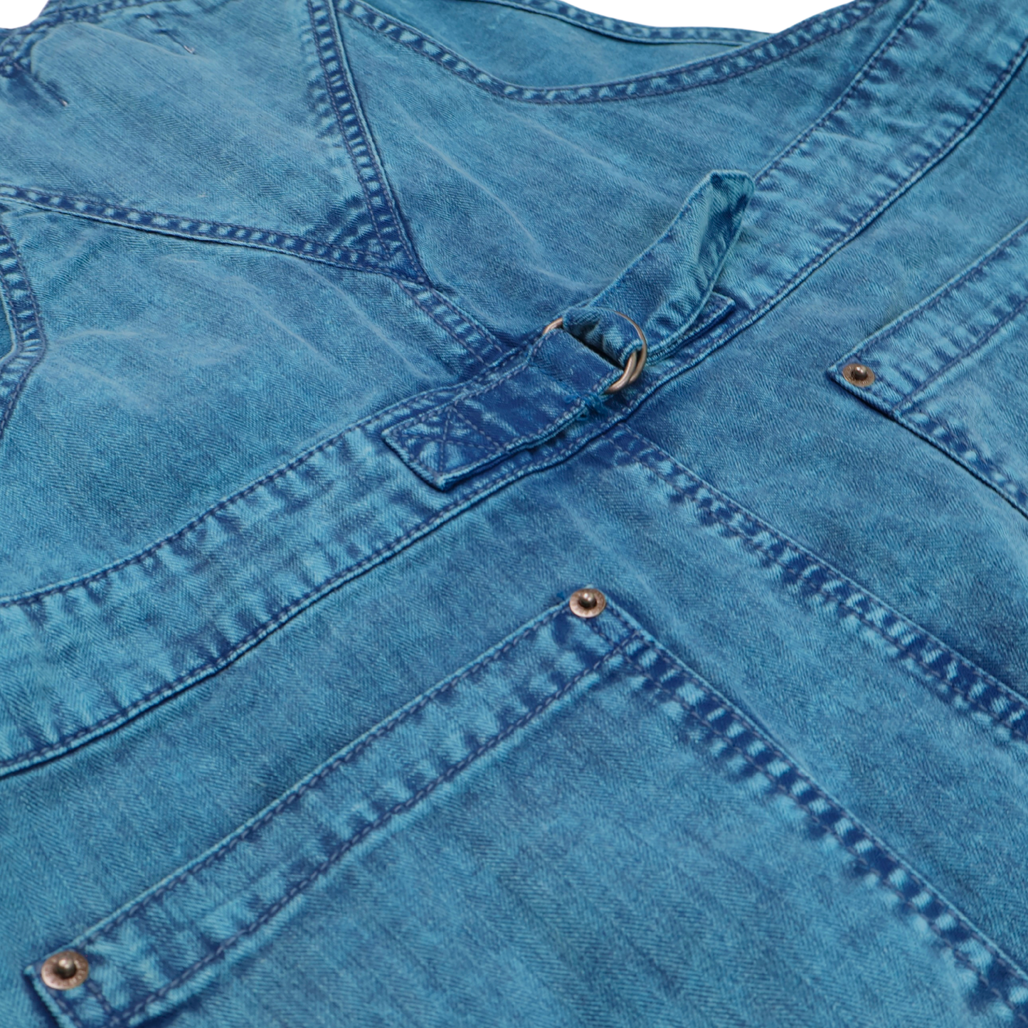 BDG Denim Overall Midi Dress – Vintage Wash Utility Style | Size M