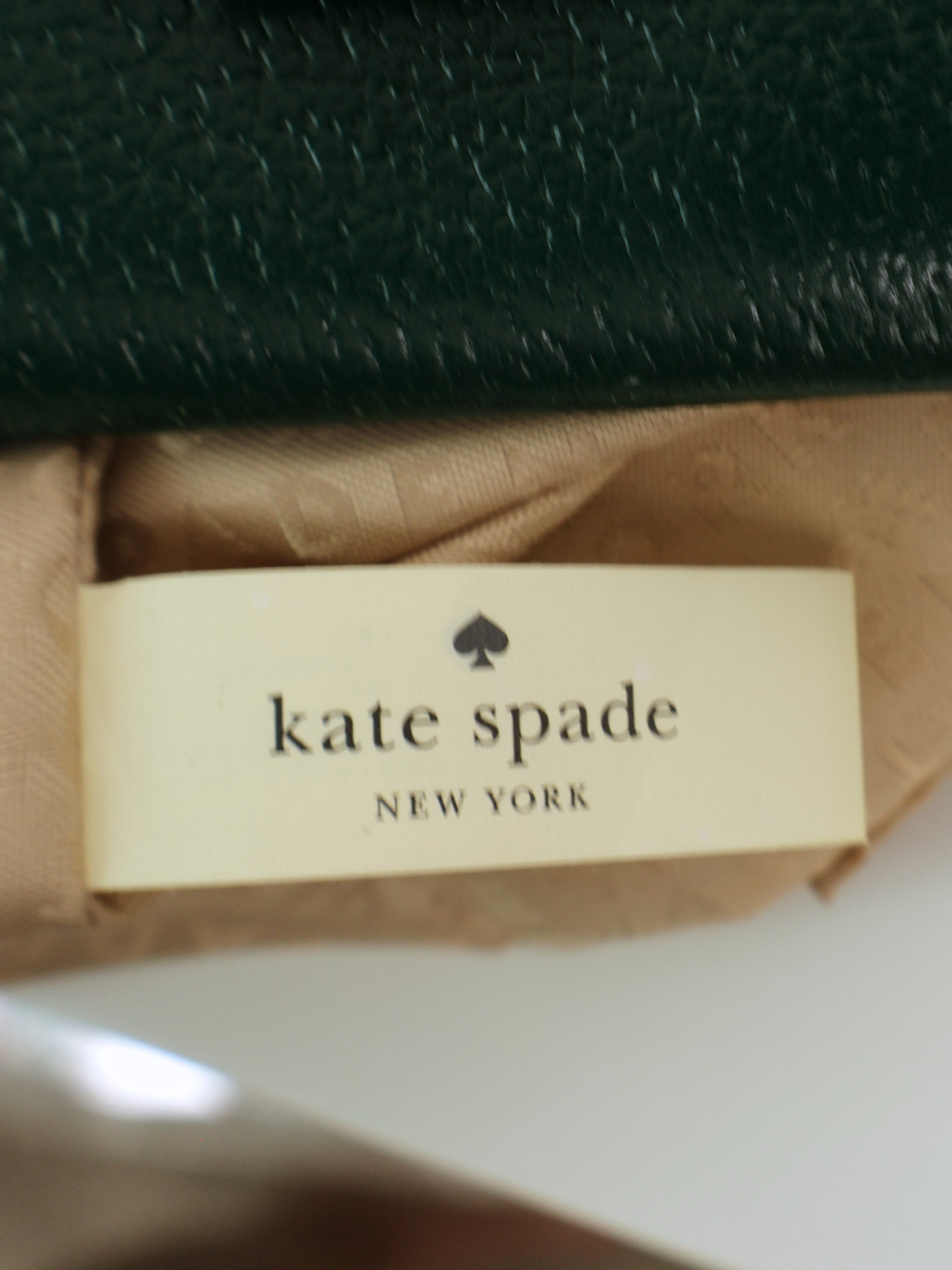 Kate Spade Green Leather Tote Bag Gold Hardware Large Shoulder Handbag