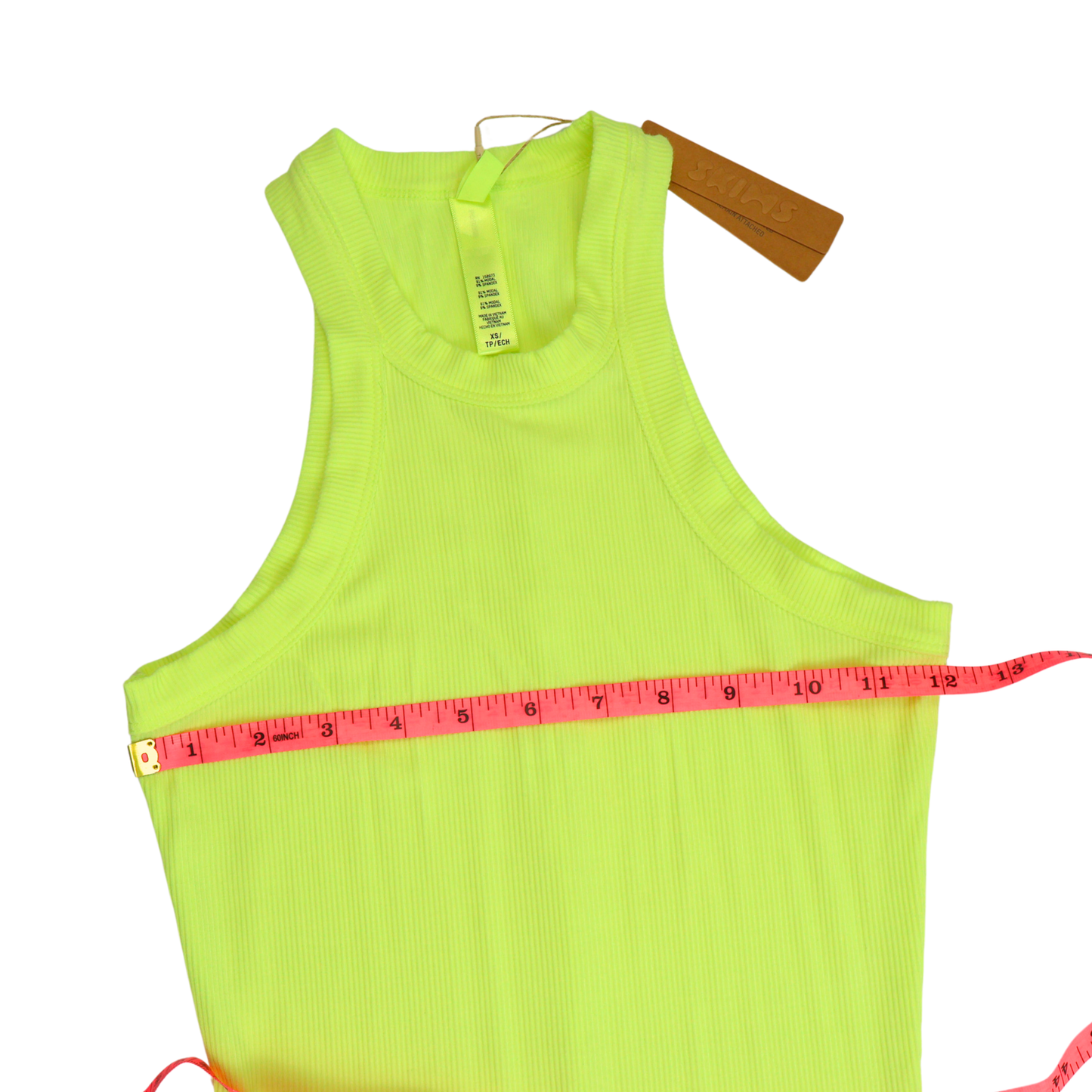 SKIMS Neon Yellow Bodycon Dress – Size XS NWT