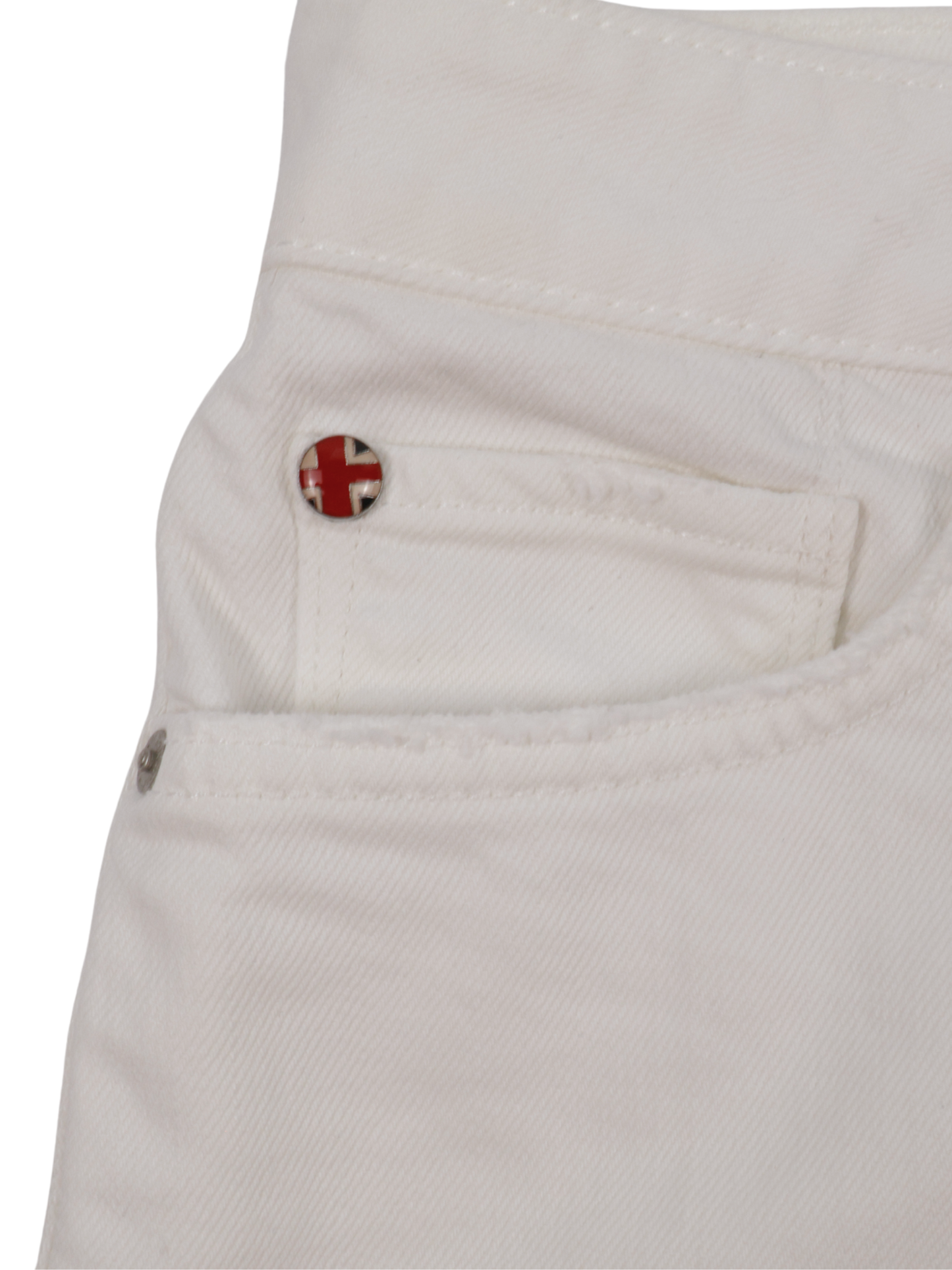 HUDSON White Denim Shorts High Rise Frayed Hem Premium Jeans Size 26