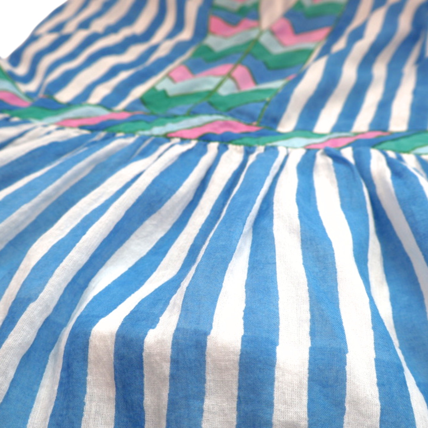 Oliphant Cotton Tiered Stripe Dress – XS | Statement Summer Piece