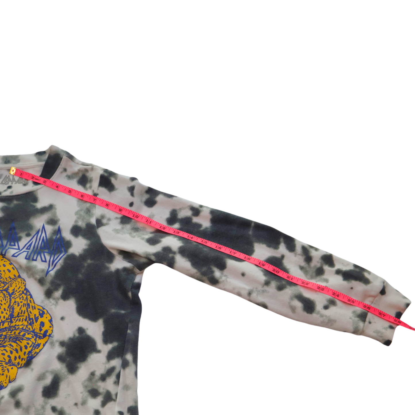 Def Leppard Graphic Sweatshirt Tie Dye Leopard Print Size Medium