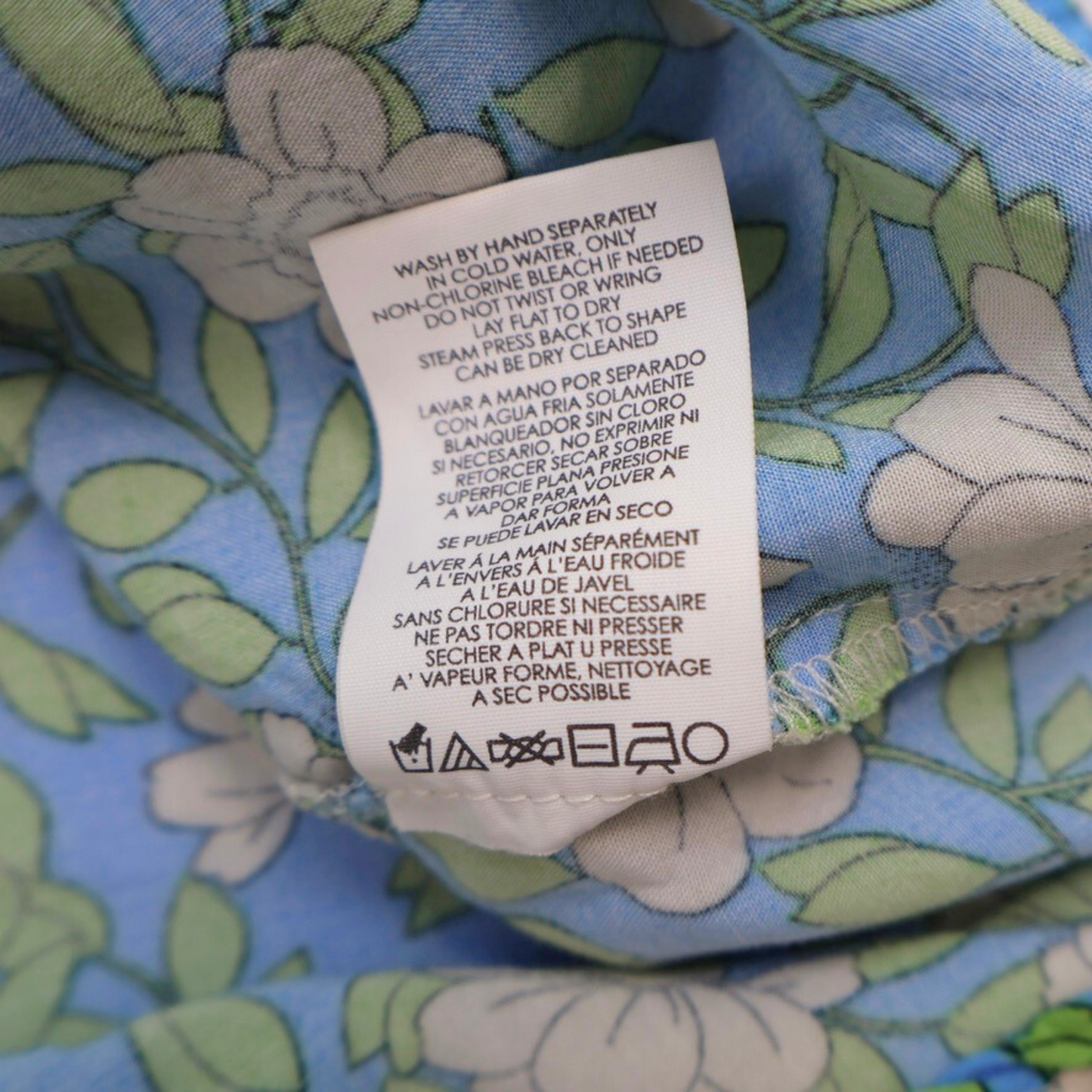 Cabi Floral Camisole Blouse Blue Green Print Size Medium