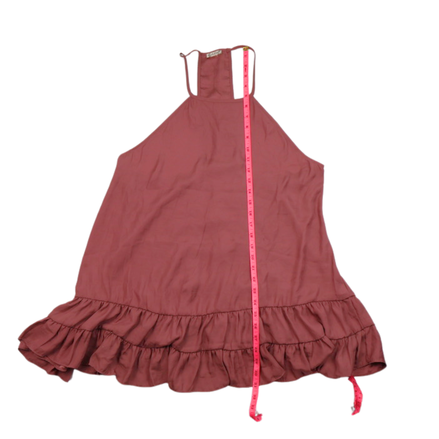 Free People Rust Ruffle Flowy Blouse | Size Small