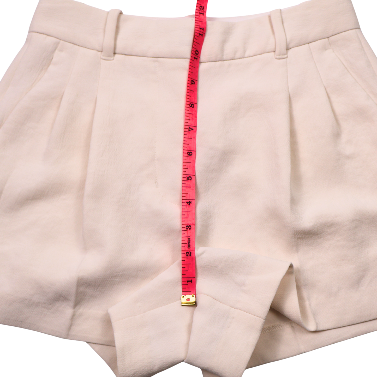Aritzia High-Waisted Tailored Shorts – Size 4 | Neutral Pleated Dress Shorts