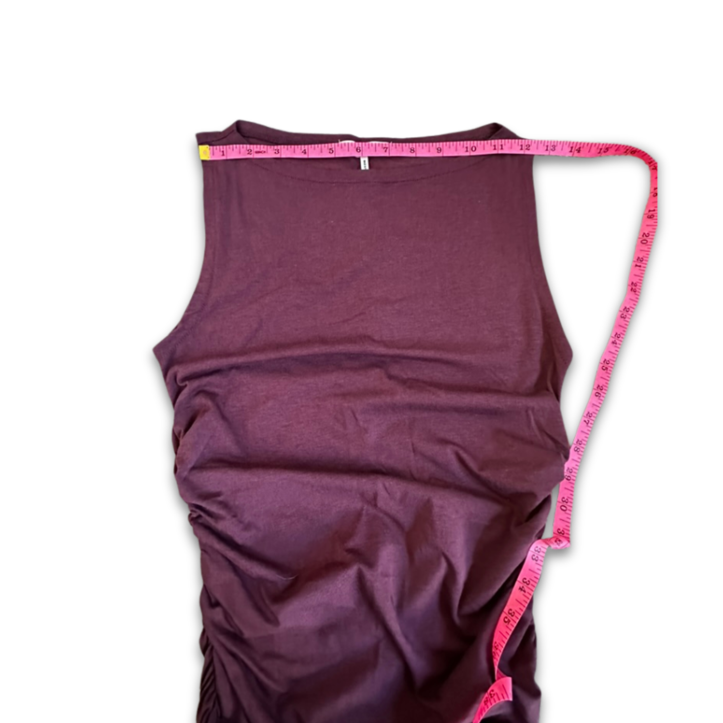 Rag & Bone Plum Ruched Sleeveless Knit Top – Size Medium (NWT)