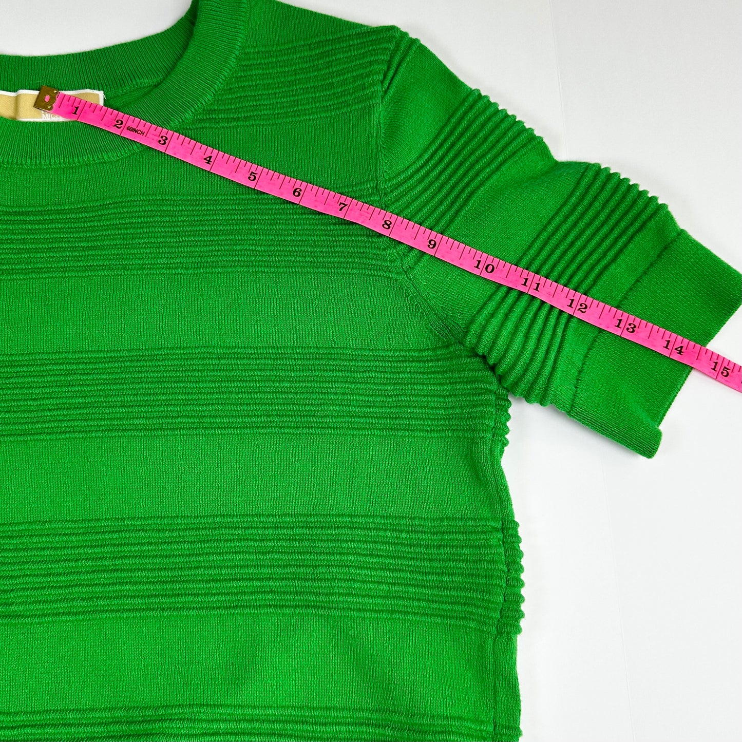 Michael Kors Ribbed Knit Short Sleeve Sweater – Size Medium