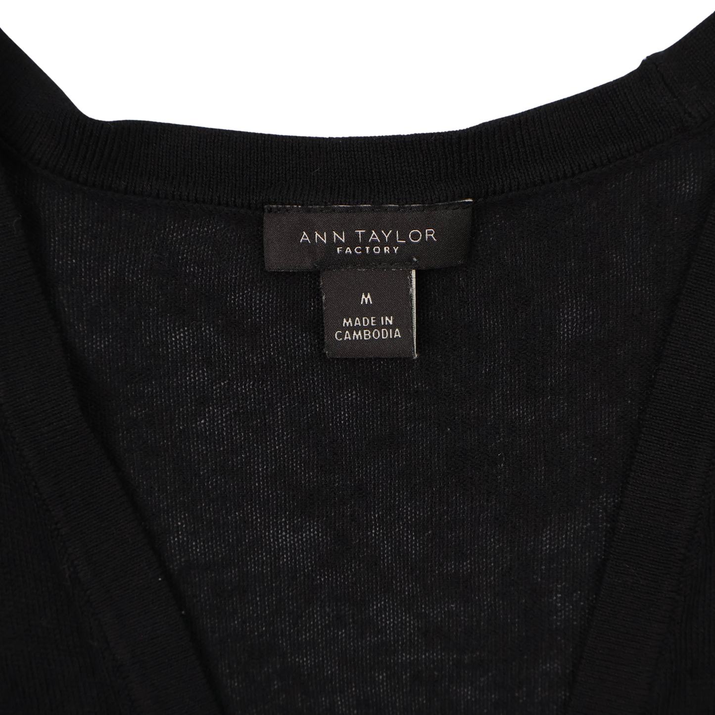 Ann Taylor Black Wrap Cardigan Sweater – Size Medium – Classic Lightweight Layer