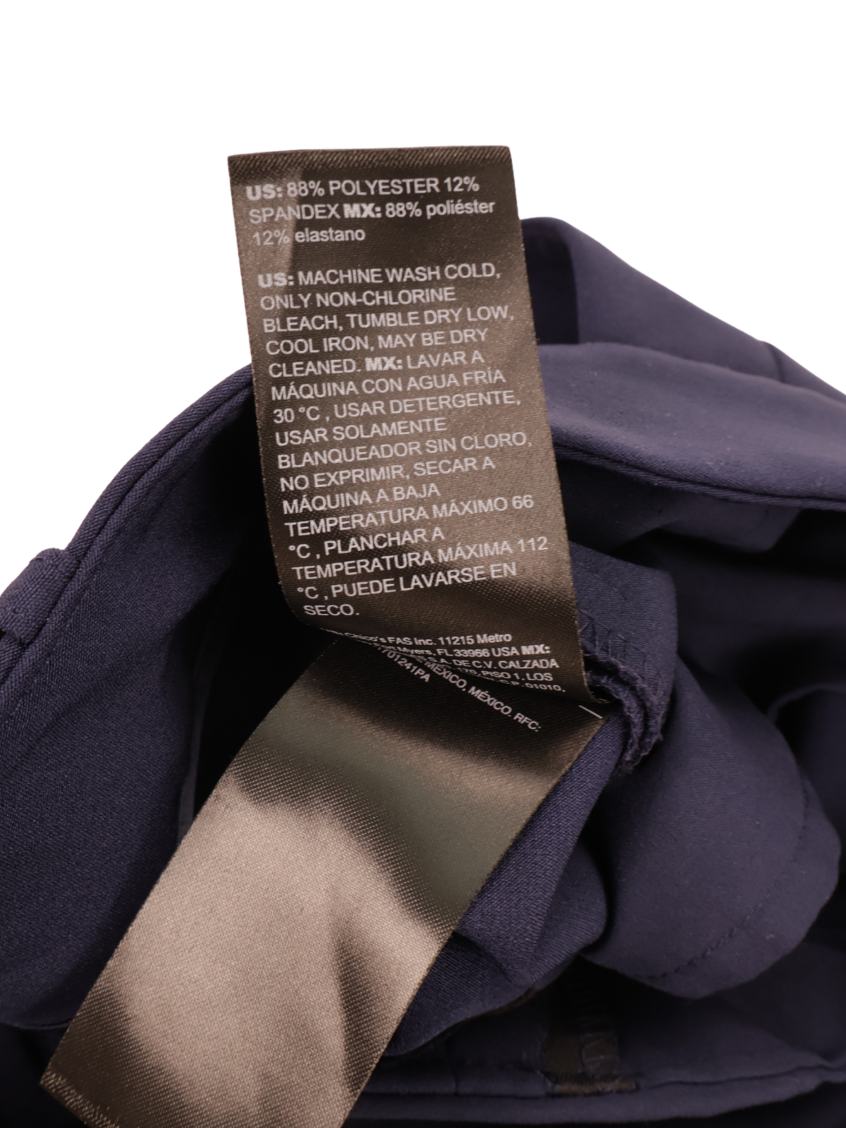 White House Black Market High-Rise Navy Trousers – Tailored Wide Leg (Size 2)