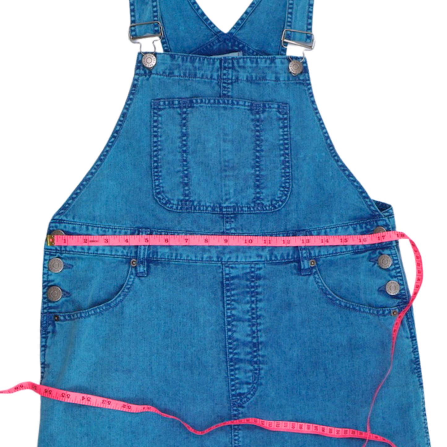 BDG Denim Overall Midi Dress – Vintage Wash Utility Style | Size M