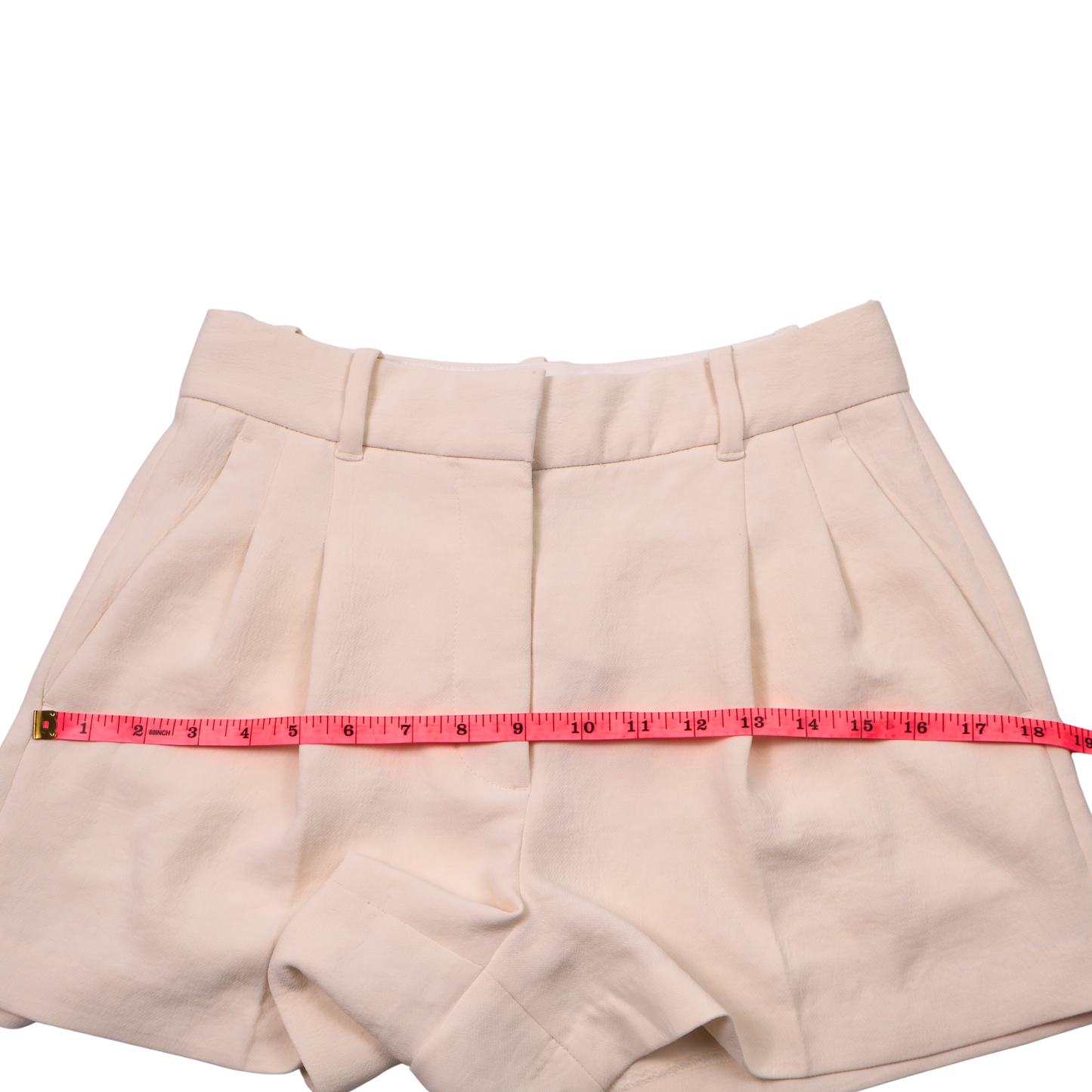 Aritzia High-Waisted Tailored Shorts – Size 4 | Neutral Pleated Dress Shorts