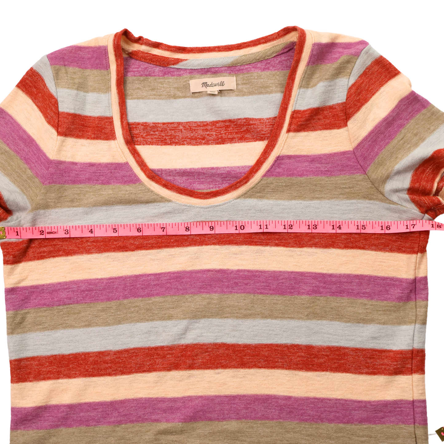 Madewell Striped Scoop Neck Tee – Size XS