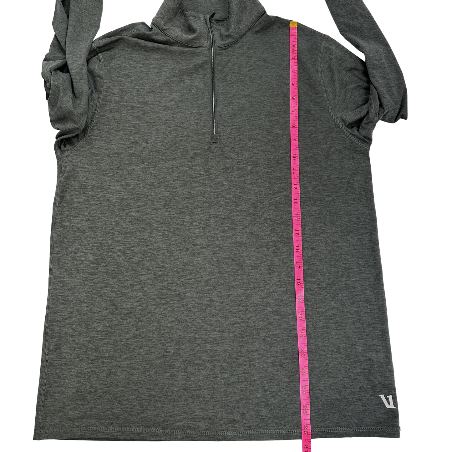 Vuori Quarter Zip Performance Pullover – Charcoal Black – Size Medium