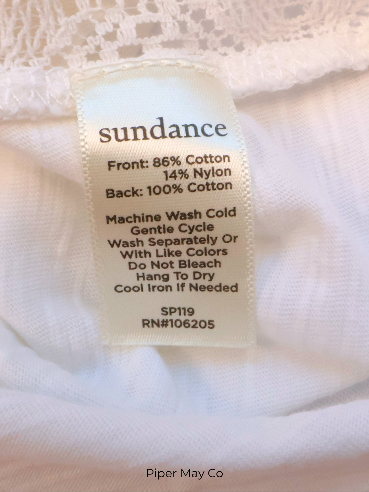 Sundance Lace Tank Top – Soft White Boho Essential | Size XS
