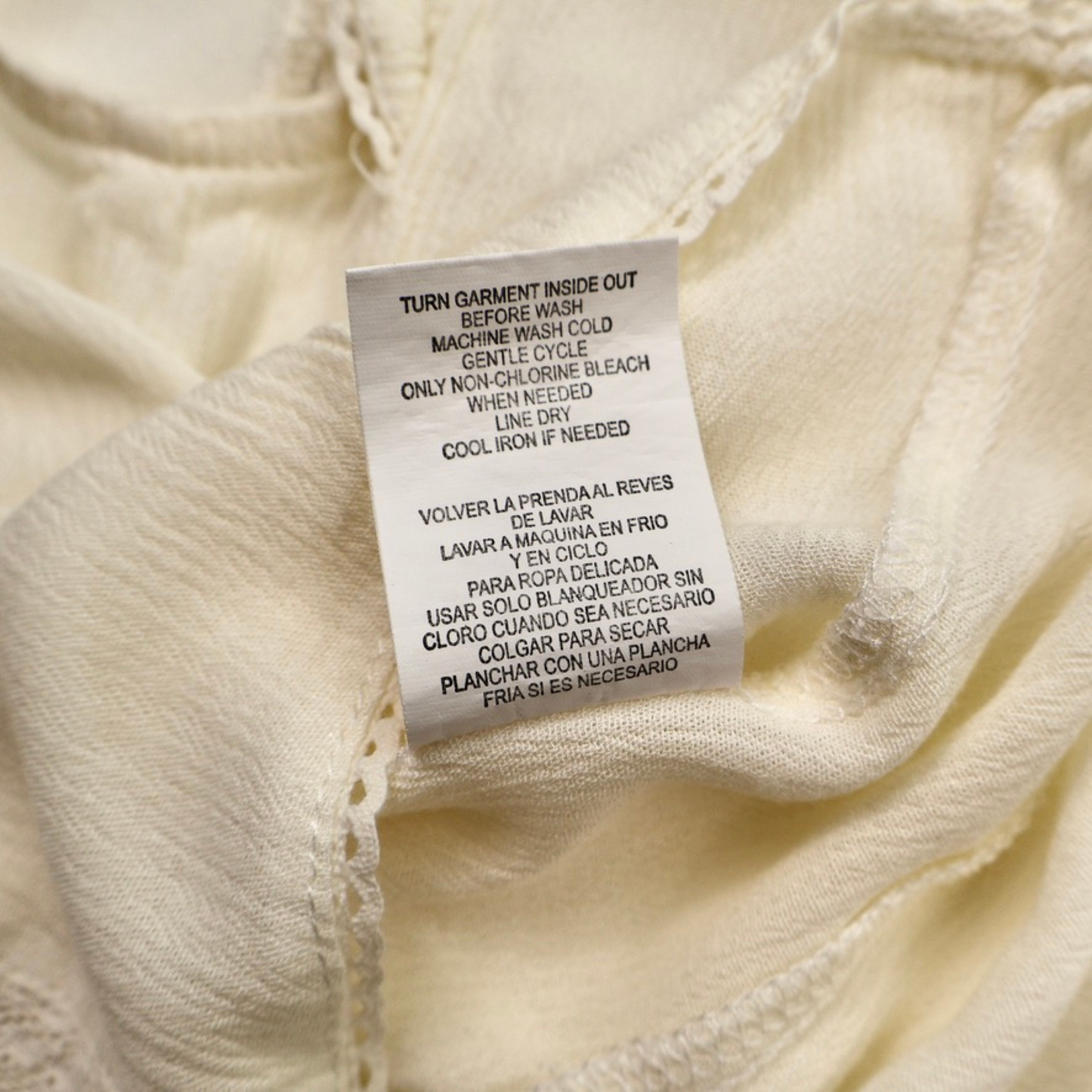 Jolt Lace Trim Button Blouse – Soft Cream | Size Medium