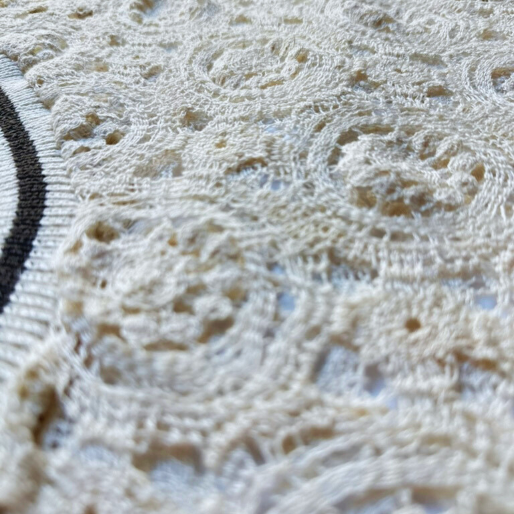 Daily Practice Lace Tank Top Cream Crochet Sleeveless Boho NWT Size S