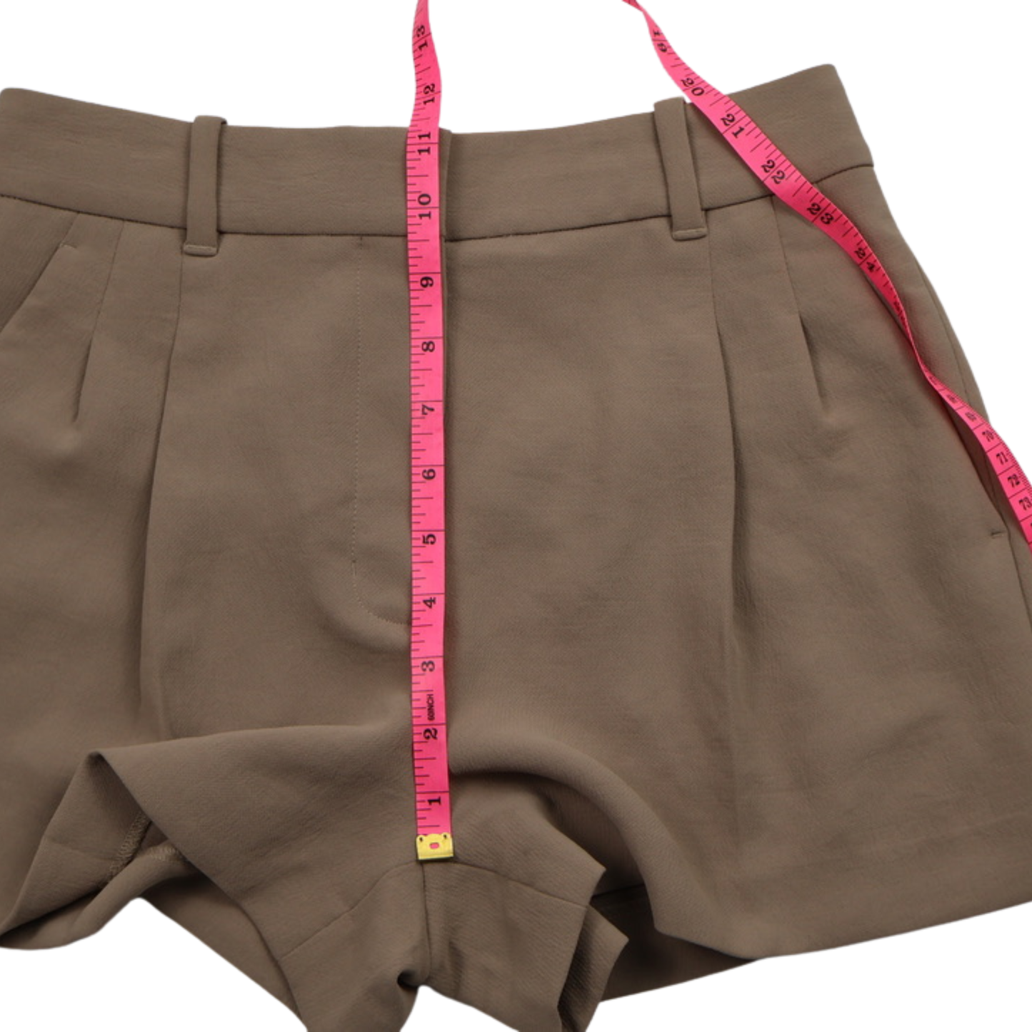 Aritzia Tailored Khaki High Rise Shorts Size 4