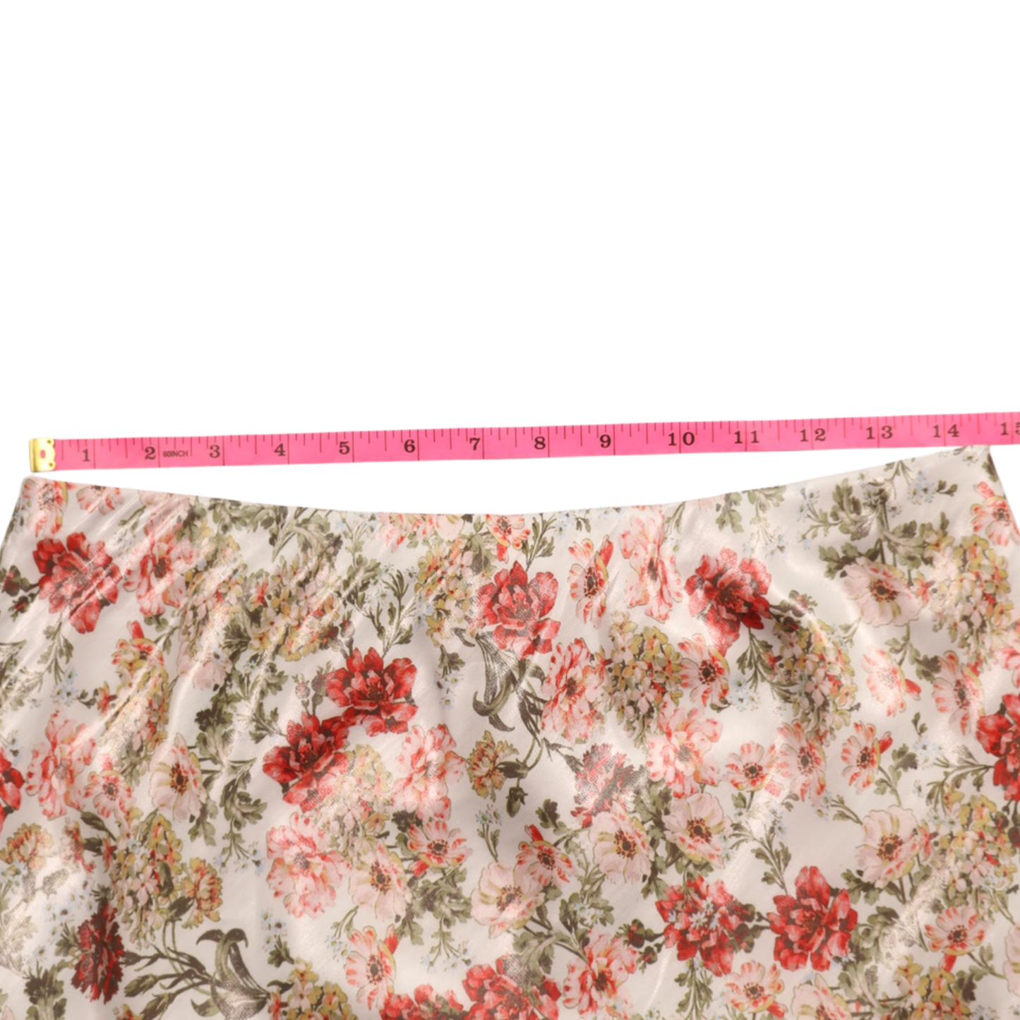 WAYF Floral Shimmer Midi Skirt – Size Medium