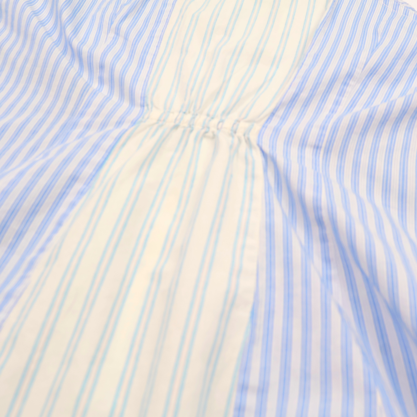 Maeve Striped Button Front Blouse Size 2 | Blue White Statement Top