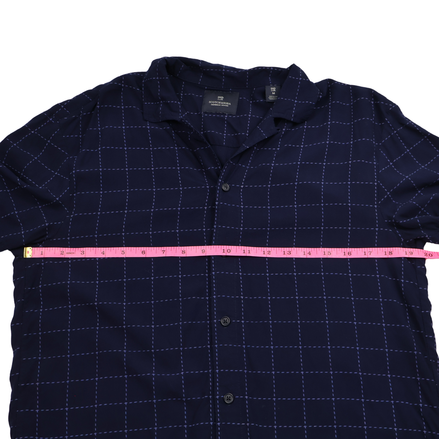Scotch & Soda Amsterdam Couture Blue Windowpane Blouse – Size Medium