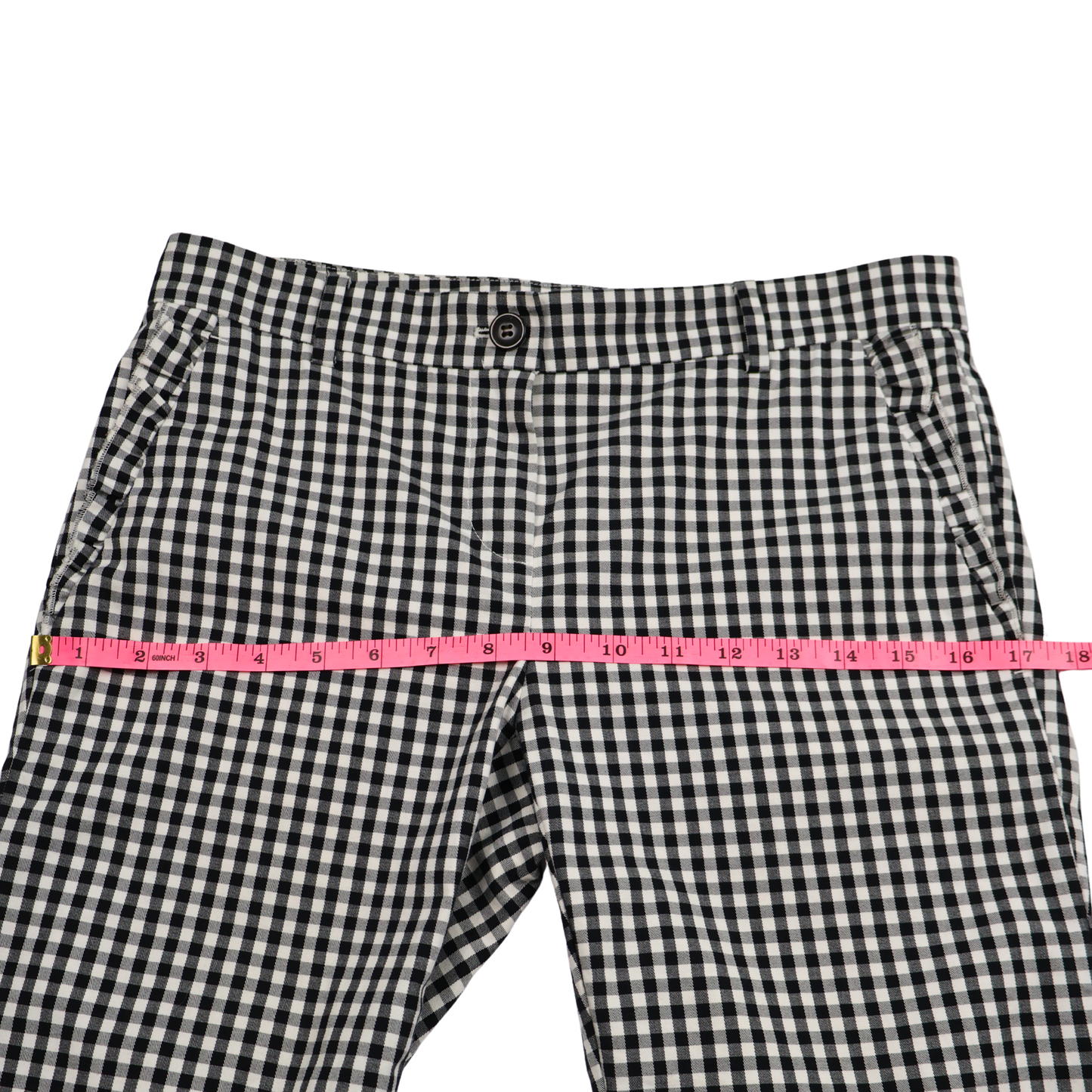 Ann Taylor Black & White Gingham Ankle Trousers – Size 0 – Tailored Check Pants