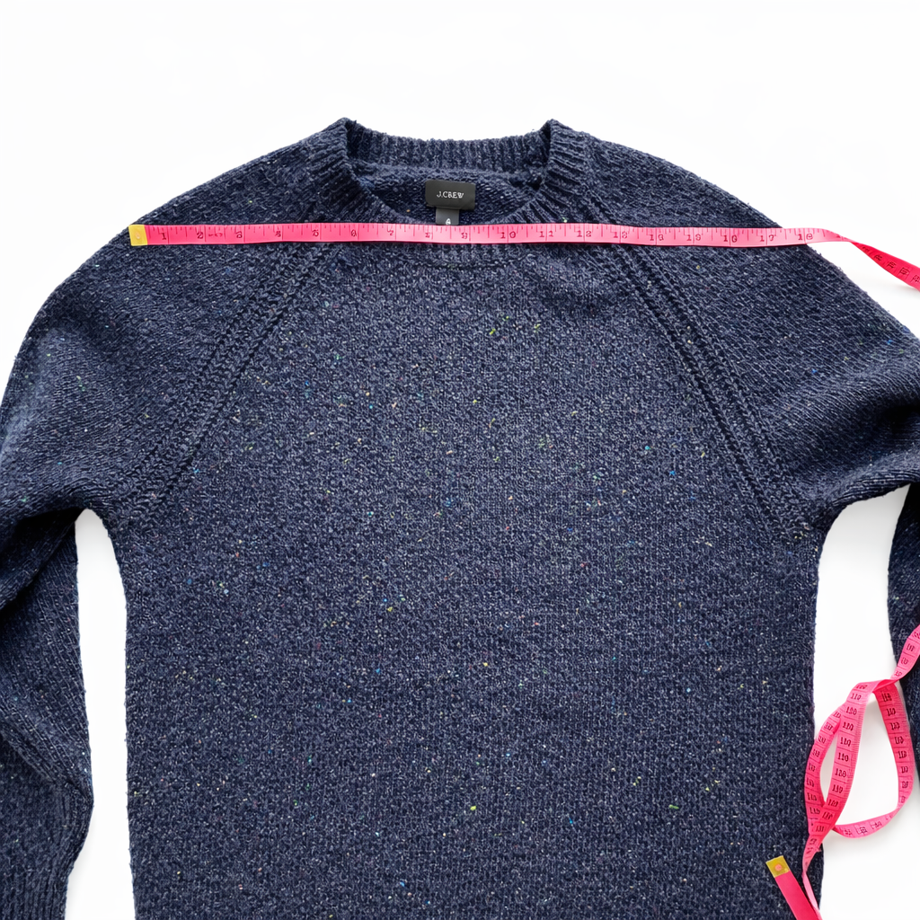 J.Crew Blue Speckled Knit Sweater – Size Small