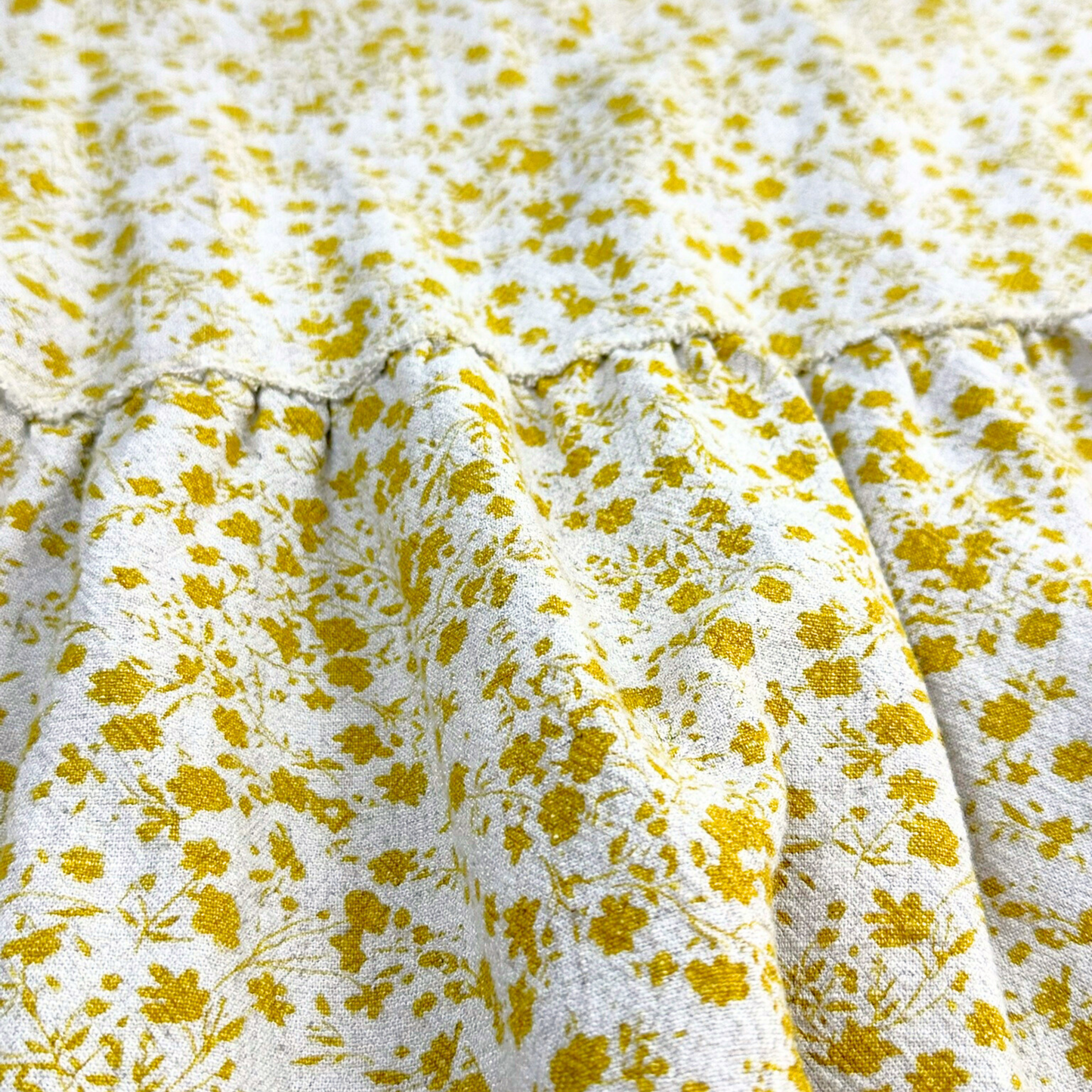 Loveriche Yellow Floral Peplum Blouse – Size Medium