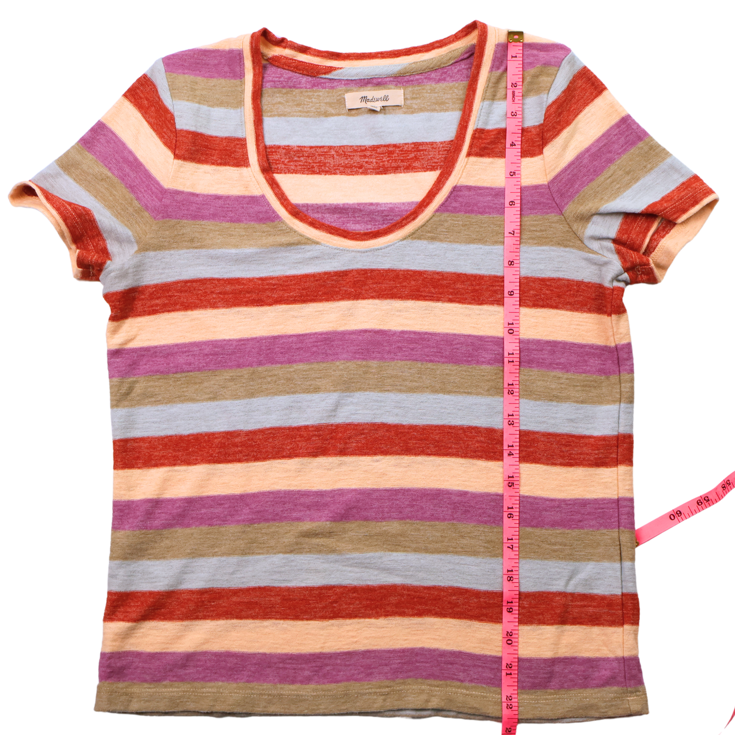 Madewell Striped Scoop Neck Tee – Size XS