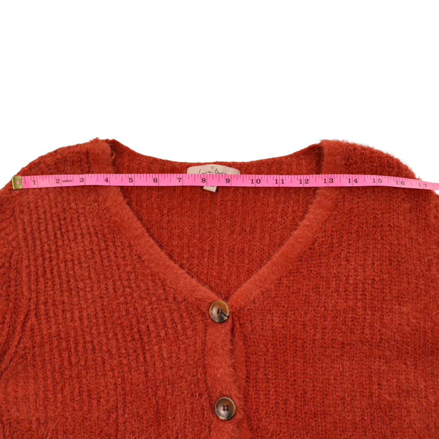 Love Tree Cropped Cardigan | Burnt Orange Statement Knit | Size Medium