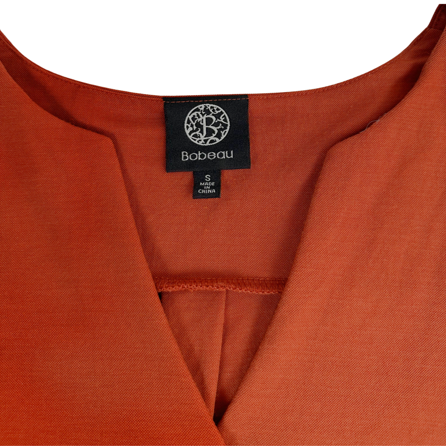 Bobeau Rust V-Neck Blouse – Size Small