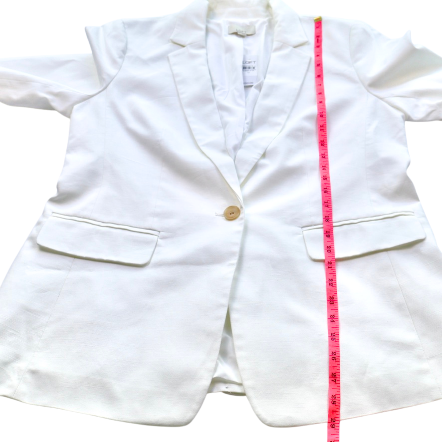 LOFT White Tailored Blazer Size 12 NWT | $180 Retail Classic Structured Jacket