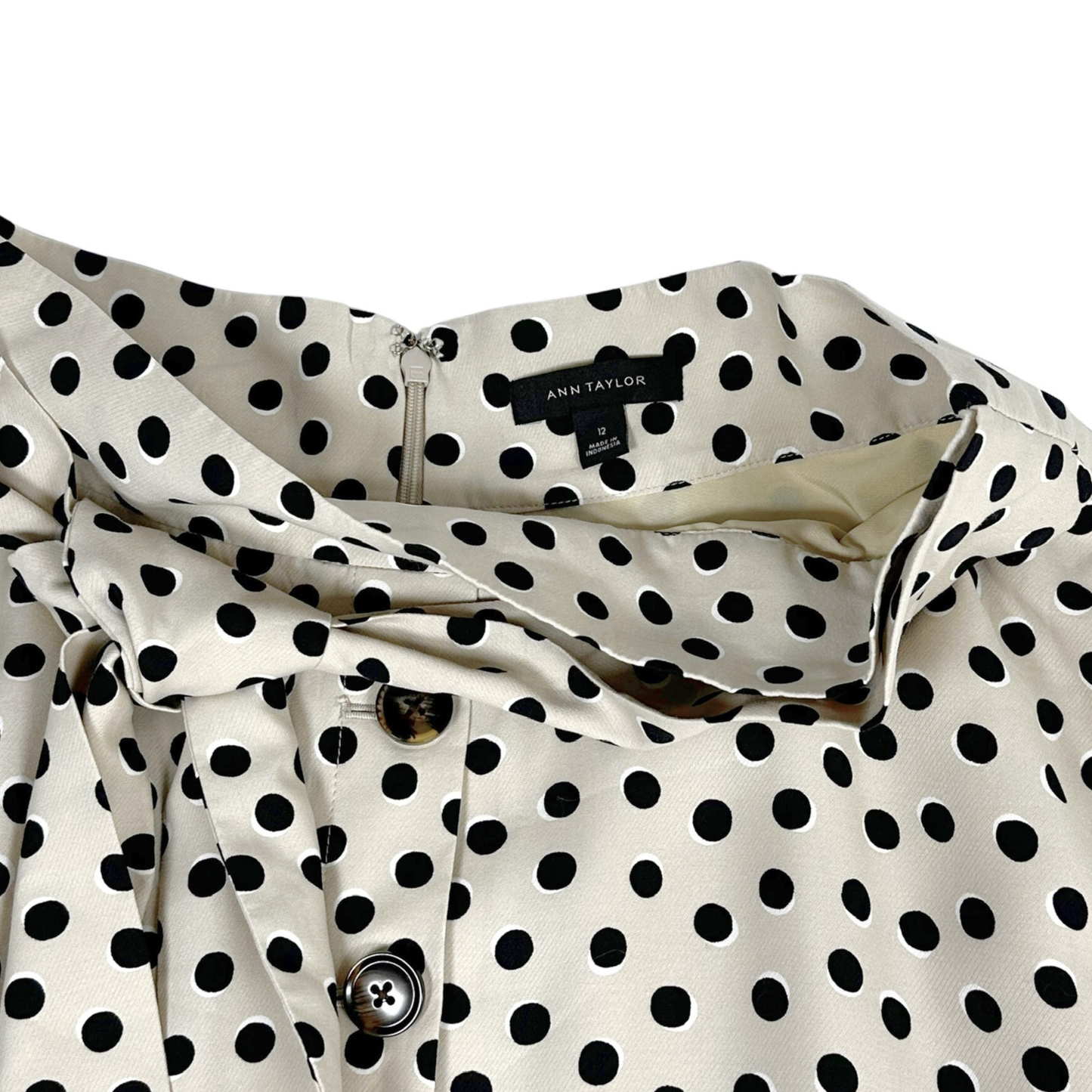 Ann Taylor Polka Dot Midi Skirt – Size 12