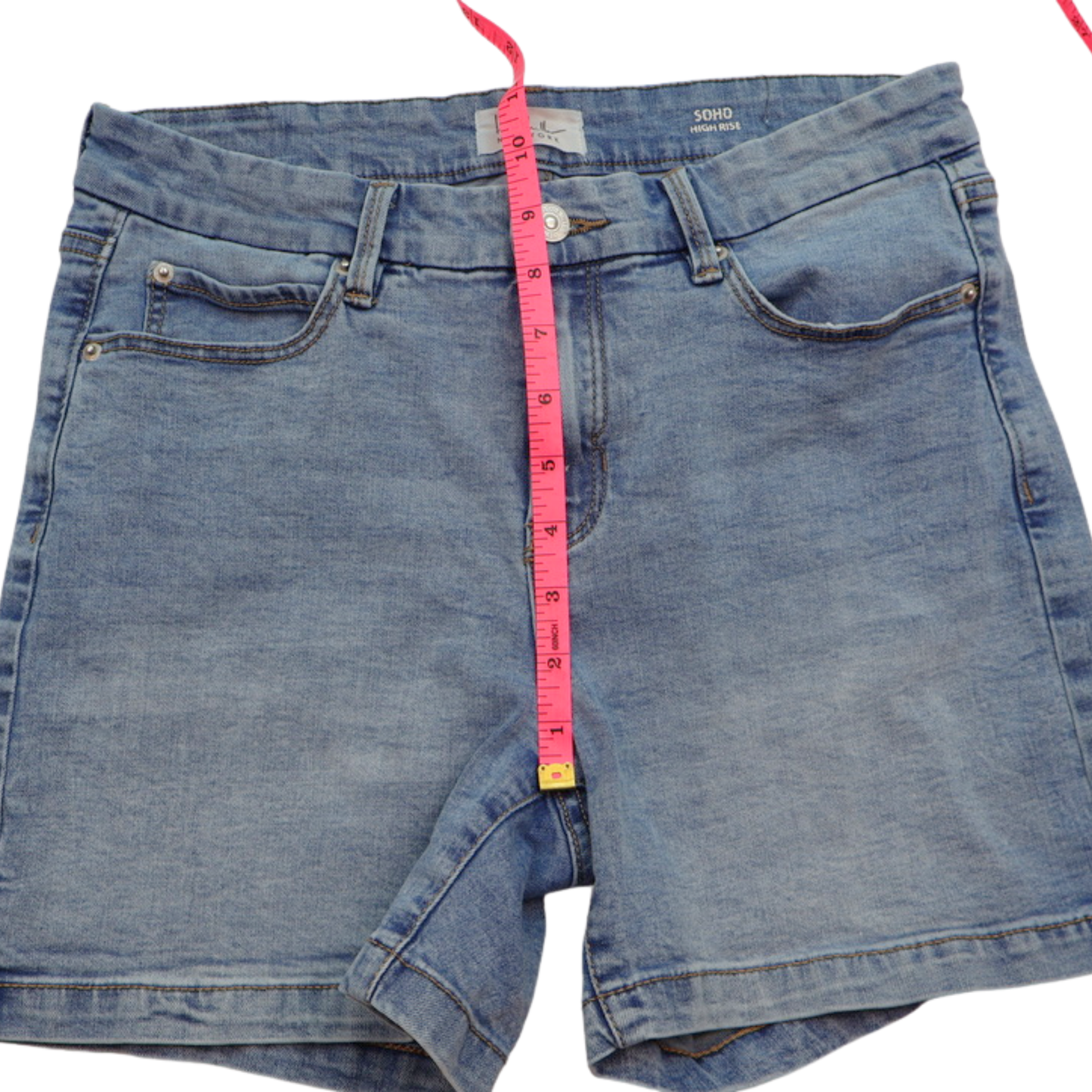 Nicole Miller Soho High Rise Denim Shorts Size 4 | Light Wash Essential Summer Staple