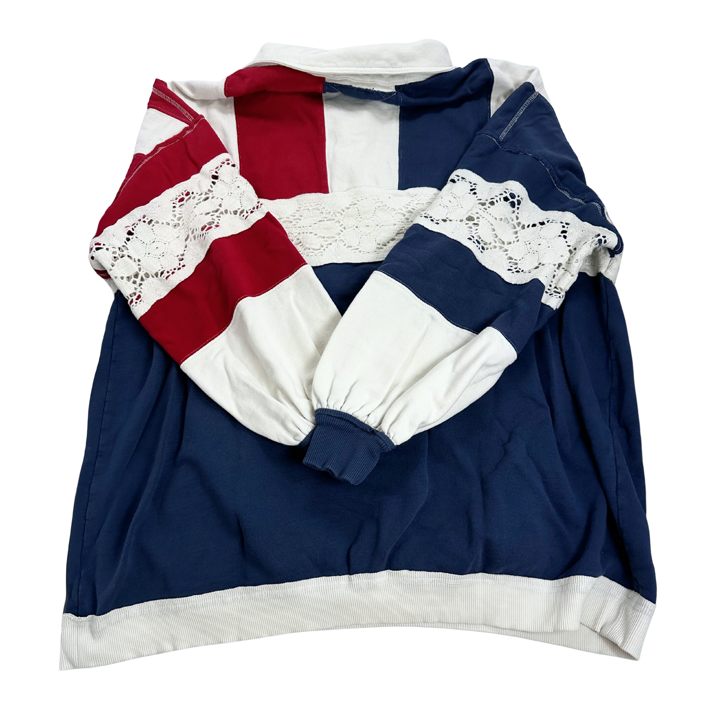 We the Free Oversized Colorblock Lace Rugby Polo – Size Medium