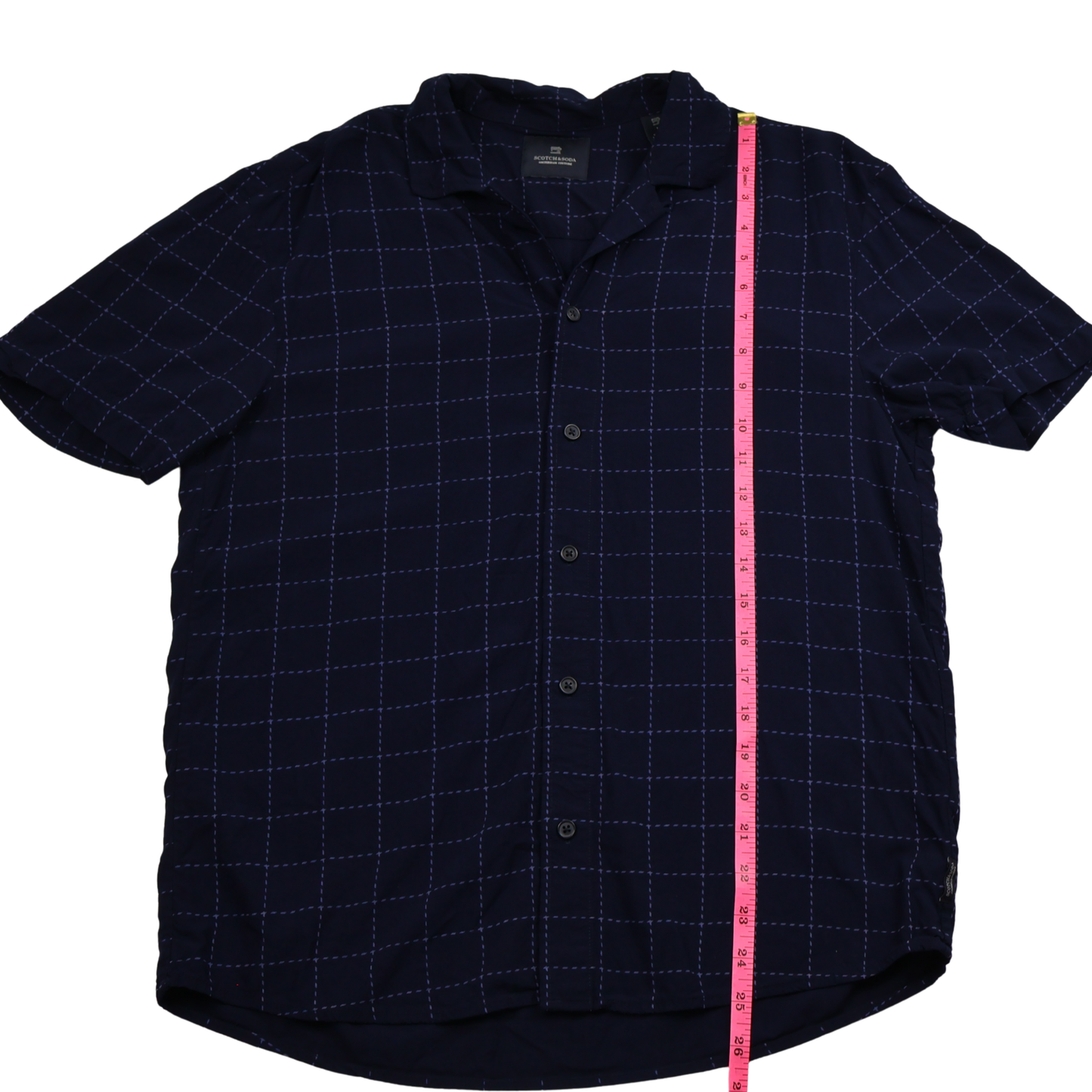 Scotch & Soda Amsterdam Couture Blue Windowpane Blouse – Size Medium