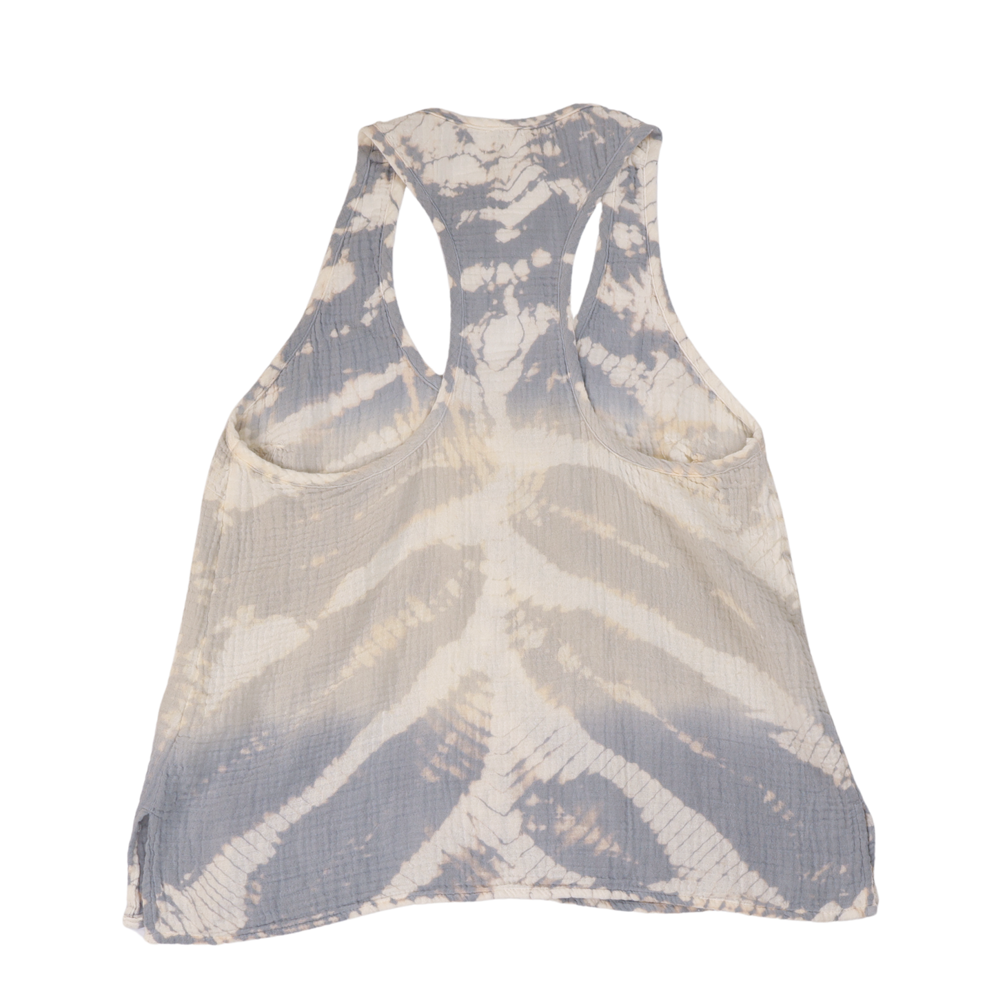Young Fabulous & Broke Tie Dye Racerback Tank Top XS Blue Ivory Cotton Boho