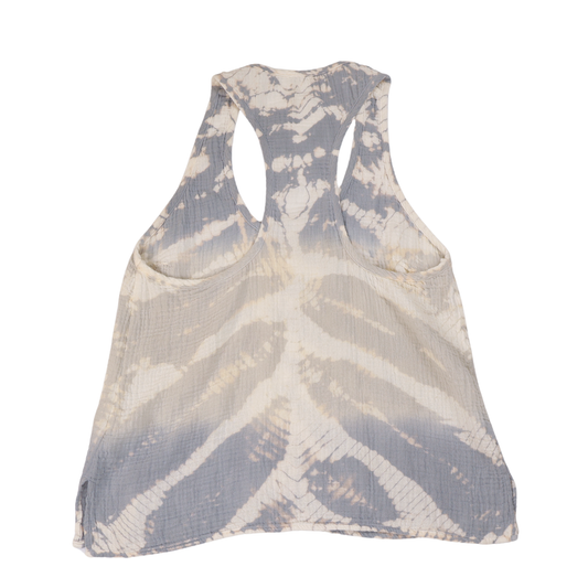 Young Fabulous & Broke Tie Dye Racerback Tank Top XS Blue Ivory Cotton Boho