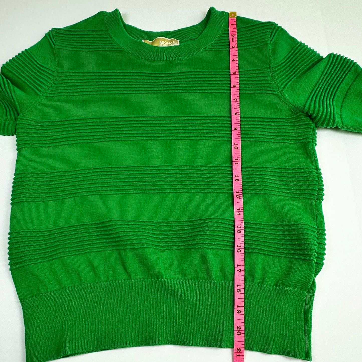 Michael Kors Ribbed Knit Short Sleeve Sweater – Size Medium