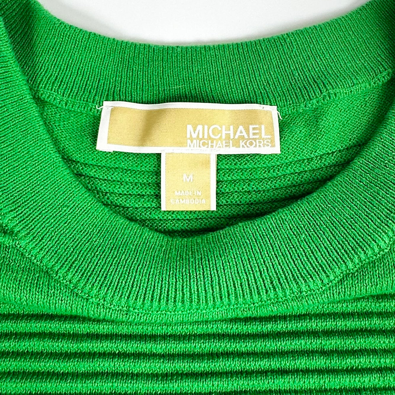 Michael Kors Ribbed Knit Short Sleeve Sweater – Size Medium